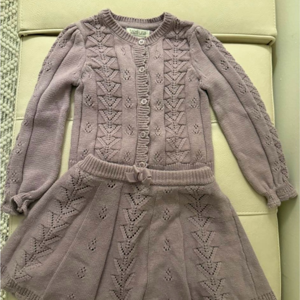 Charming Knit Kids Dress in Lavender by Luli & Me